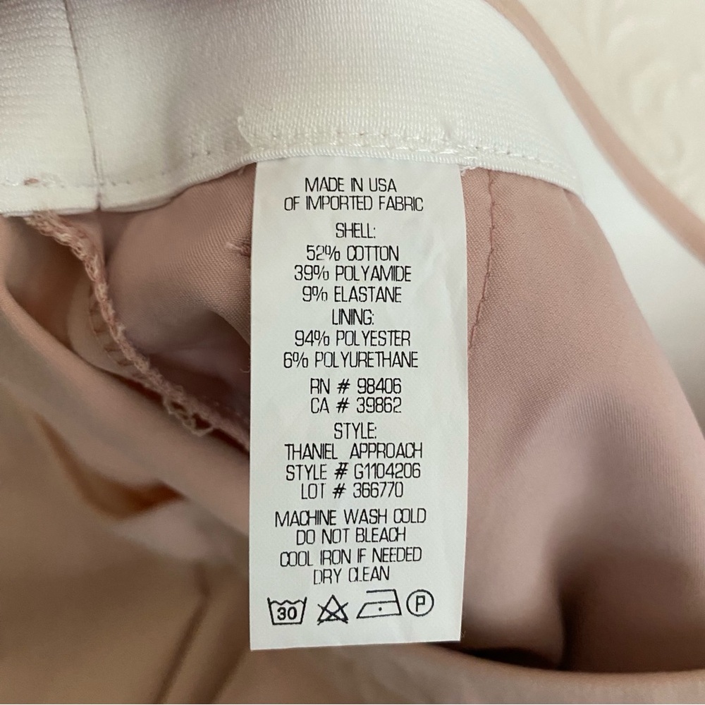 NEW Theory Peach Rose Approach Thaniel Cropped Pull On Trousers Size 6 - Picture 8 of 11